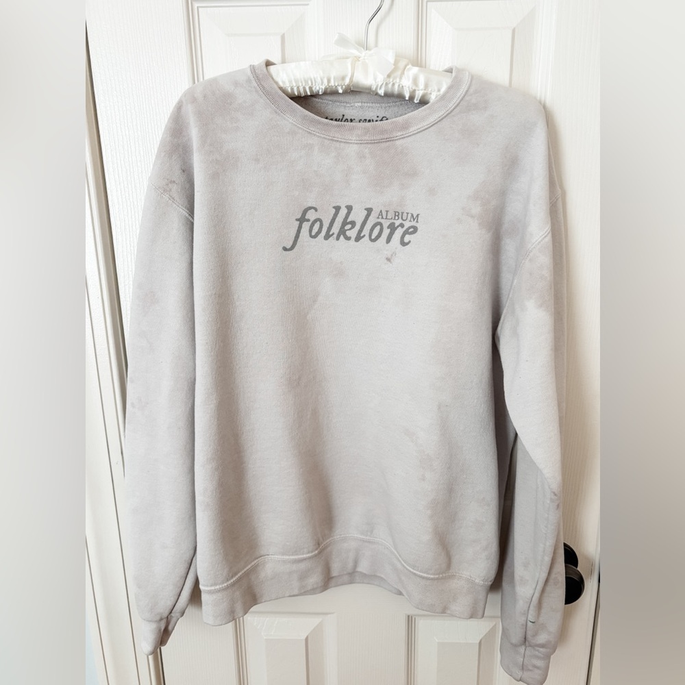 Taylor Swift Folklore Album Crewneck Sweatshirt Size Medium Official Authentic